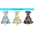 Belle Poque 1950 Retro Vintage Cap Sleeve A-Line Floral Flare Party Dress BP000239-2